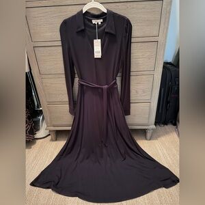 Boden Long Sleeve Midi Dress in Black - 4R